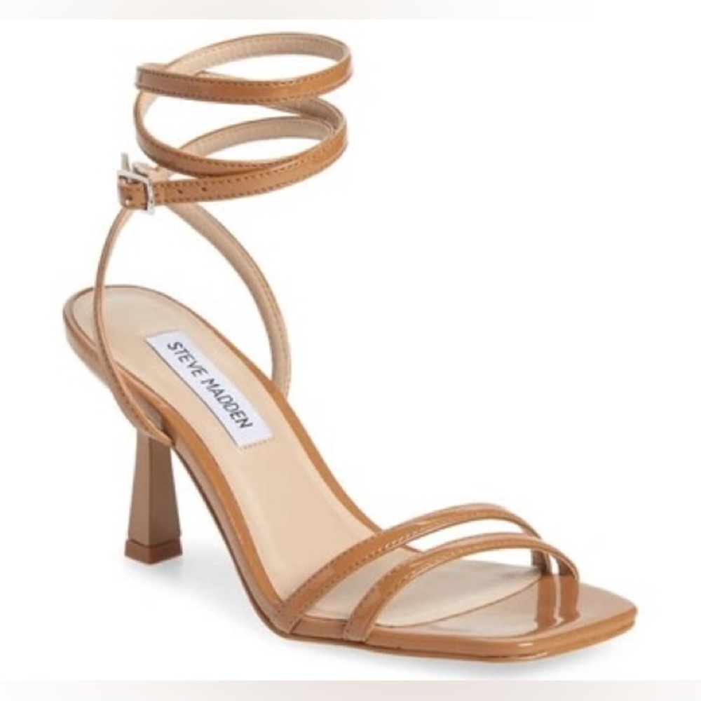 Steve Madden Kryah Wrap Sandals in Camel Patent 8